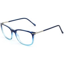 GQUEEN Fashion Fake Non-prescription Glasses Clear Lens Medium, Gradient Blue
