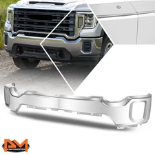 For 20-23 GMC Sierra 2500 3500 HD Front Bumper Face Bar w/o Sensor Hole Chrome