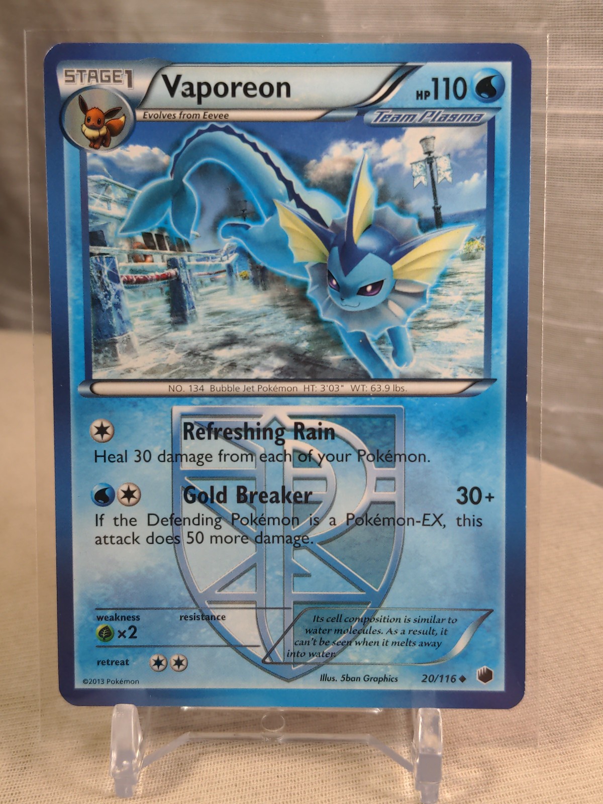 Vaporeon (Team Plasma) 20/116 Plasma Freeze Regular NM/LP