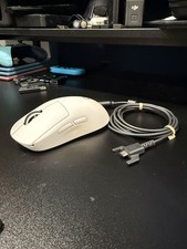 Logitech G Pro x Superlight Wireless Optical Gaming Mouse White W Cord No Dongle