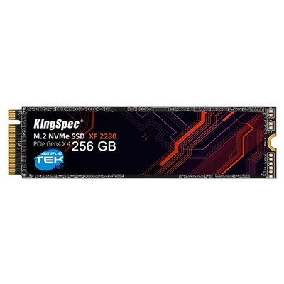KingSpec SSD M.2 2280 NVMe PCIe 4.0 256GB Schwarz Intern