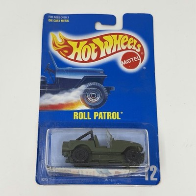 Vintage 1990 Hot Wheels Roll Patrol Blue Card #12