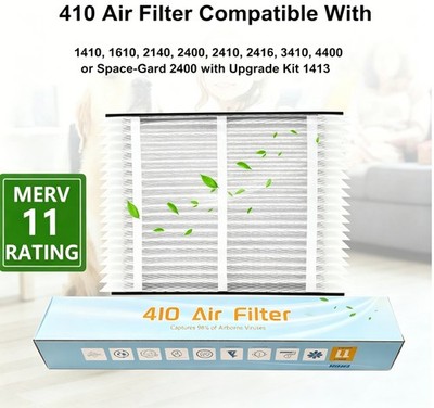 1-4 PACK410 Replacement Filter MERV 11 for Whole-House Air Purifiers
