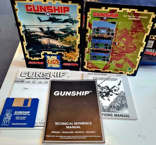 GUNSHIP - PC - BIG BOX - 1988 - NM - COMPLETE FREE UK POSTAGE - Afbeelding 3 van 8