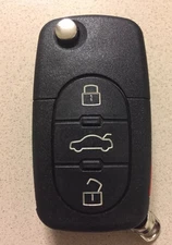 New audi keyless entry remote key fob oem transmitter uncut key blade flip 231 M