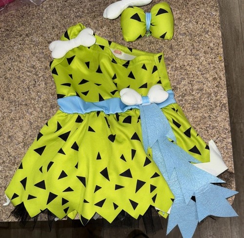 Pebbles Costume SIZE Toddler 6-9 M Cavegirl Stone Age Outfit-Custom Made - Picture 2 of 5