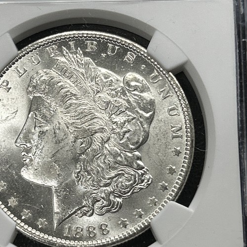 Dólar de plata Morgan 1888-O $1 "como nuevo de Nueva Orleans" NGC MS62 MS 62 MEJOR O COMO NUEVO - Imagen 4 de 17