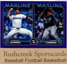 2024 Topps Update #US185 Jhonny Pereda / Emmanuel Ramirez /799 Purple Holofoil
