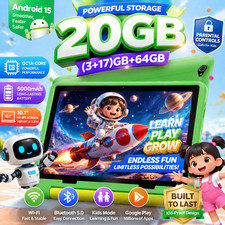 10.1-Inch Kids Tablet Android 15, 8-Core, 20 64GB, Parental Controls 5G WiFi