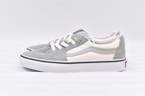 Women's Vans Sk8-Low 2-Tone Suede Lace Up Skate Shoes grey & Off White, Size 6.5 - Picture 3 of 5