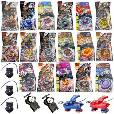 BEYBLADE 17x Metal Tops + 6x Launchers - Dual Spin Launcher Metal Fusion Battle