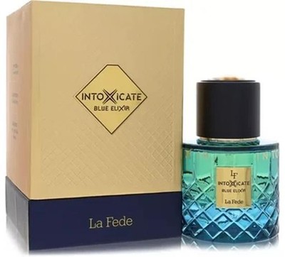 Khadlaj La Fede Intoxicate Blue Elixir Eau De Parfum 3.4oz/100 ml for Men