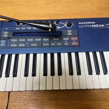 Novation Ultranova Synthesizer Keyboard w/ Mic Adapter Tested Working Japan