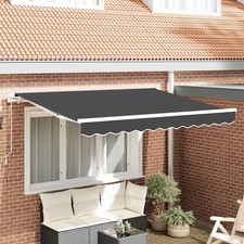 WALPLUS Awning Replacement Fabric Anthracite 235x195 cm Polyester Cover