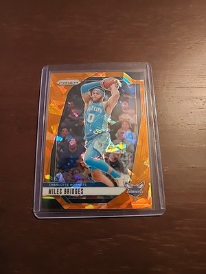 2024-25 Panini Prizm #43 Miles Bridges Prizms Orange Ice