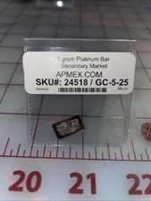 1 Gram Platinum Bar PAMP SUISSES LADY FORTUNA In Assay Multigram  APMEX 999.5 2954.52 per troy oz