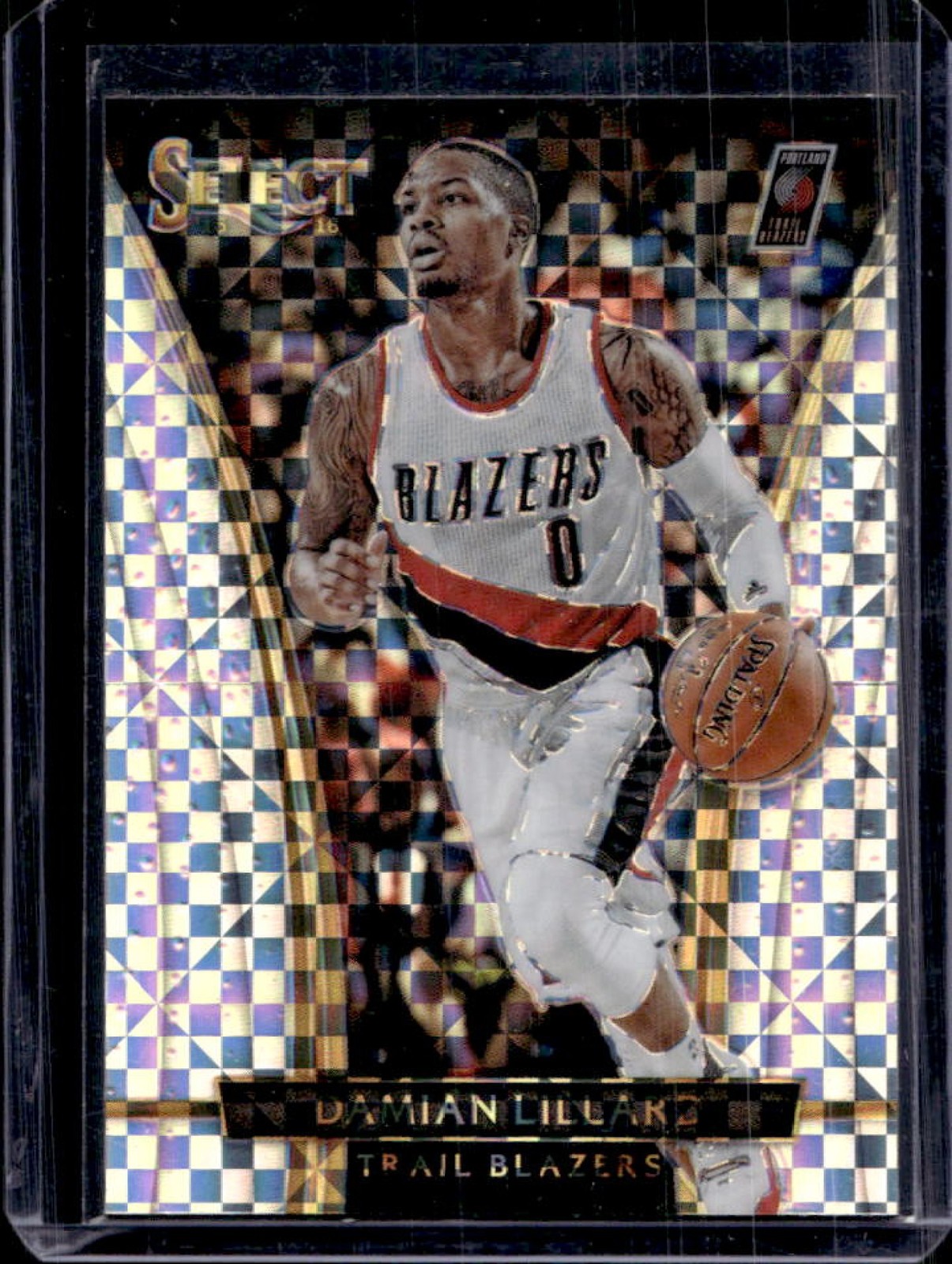 2015-16 Select Damian Lillard Silver Prizms #218 Trail Blazers