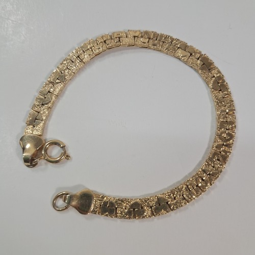 I Love You Bracelet Gold tone Hearts Nugget Style womens girls reversible Avon - Picture 4 of 7