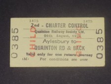 BRB Quainton Road Railway Society Charter Control Child 1974 Railway Ticket T36