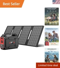 200W Peak Solar Generator Power Station with 40W Panels – Compact & Portable