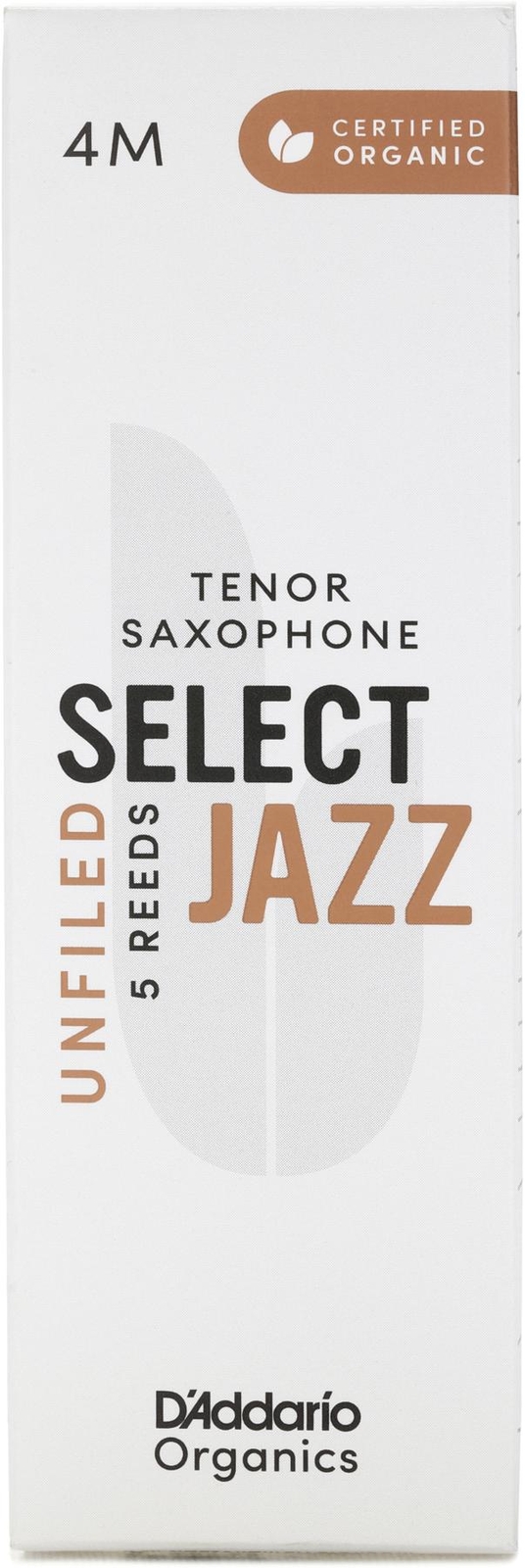 Трости для тенор-саксофона DAddario Organics Select Jazz Unfiled - 4 средних (5 упаковок)