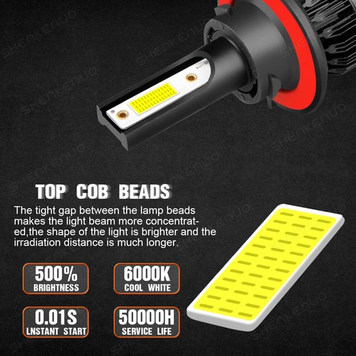 For 2004-2014 Ford F150 LED Headlight High Low Beam + Fog Light Bulbs Combo Kit - Bild 8 von 18