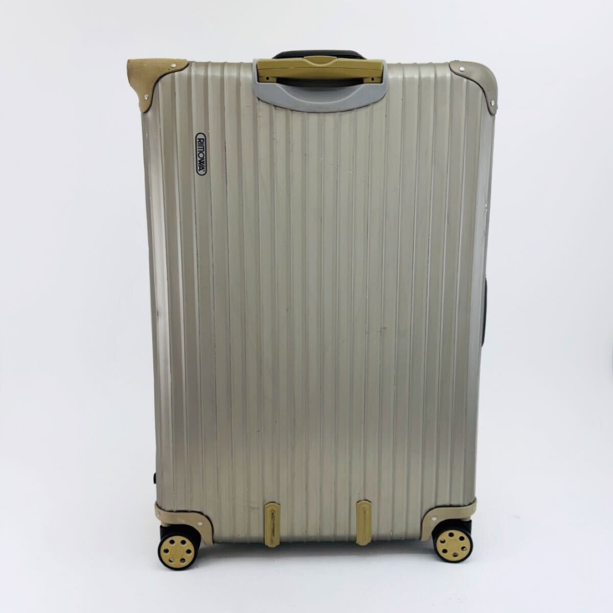 RIMOWA TOPAS 77旧モデル98L(新品・未使用) RIMOWA Topas 98L 4-Wheel TSA Lock Titanium Gold XL Aluminum