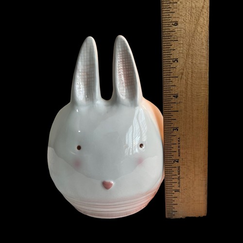 Small Ceramic Easter Bunny Rabbit Spring Planter Candle Holder Home Decor EUC - Picture 6 of 6