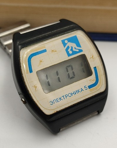 Vintage rare ELEKTRONIKA 5 Sport LCD Digital watch Quartz USSR 1980's - Bild 4 von 11