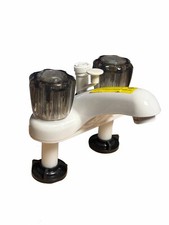 RV Bathroom Lavatory Faucet White Smoked Hand...