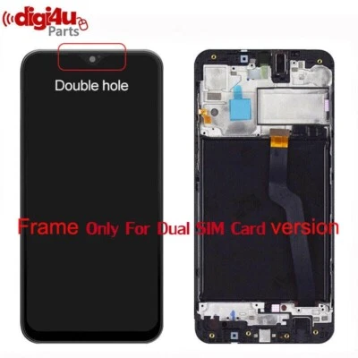Repuesto de pantalla táctil con pantalla táctil LCD para Samsung Galaxy A10 SM-A105FN + marco OEM