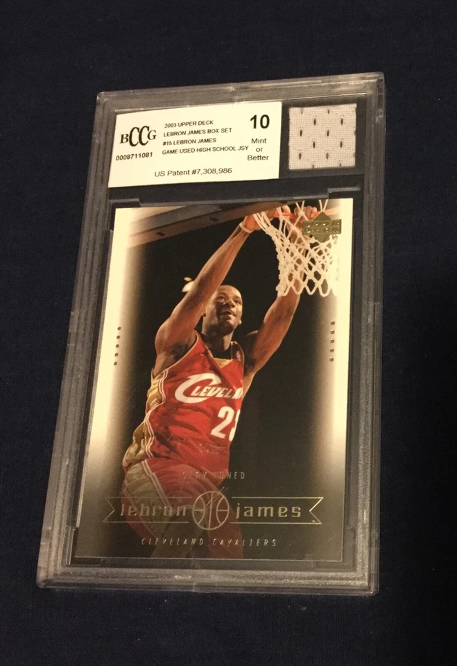Camiseta deportiva Lebron James Rookies BGS Bccg Mint 10 Upper Deck Set 2003 03-04 Gem Game Foto 2 de 3