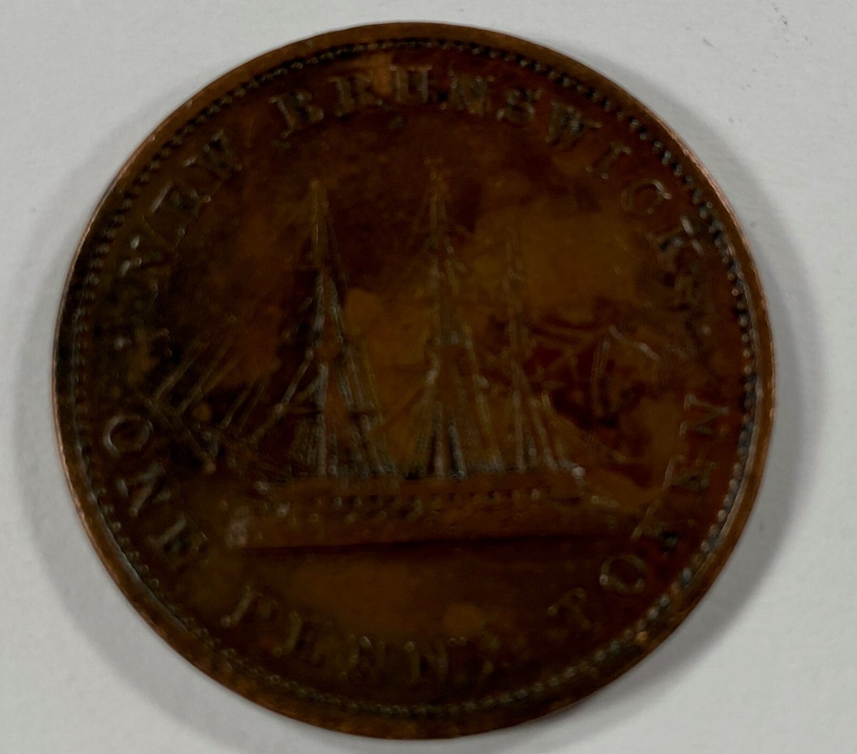 1843 Canada NEW BRUNSWICK 1 Penny Token (VF) Condition KM 2 | eBay