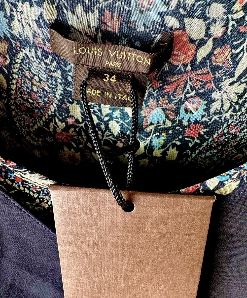 3.5k Louis Vuitton 2018 Leather Black Floral 34 36 2 4 6 XS S M