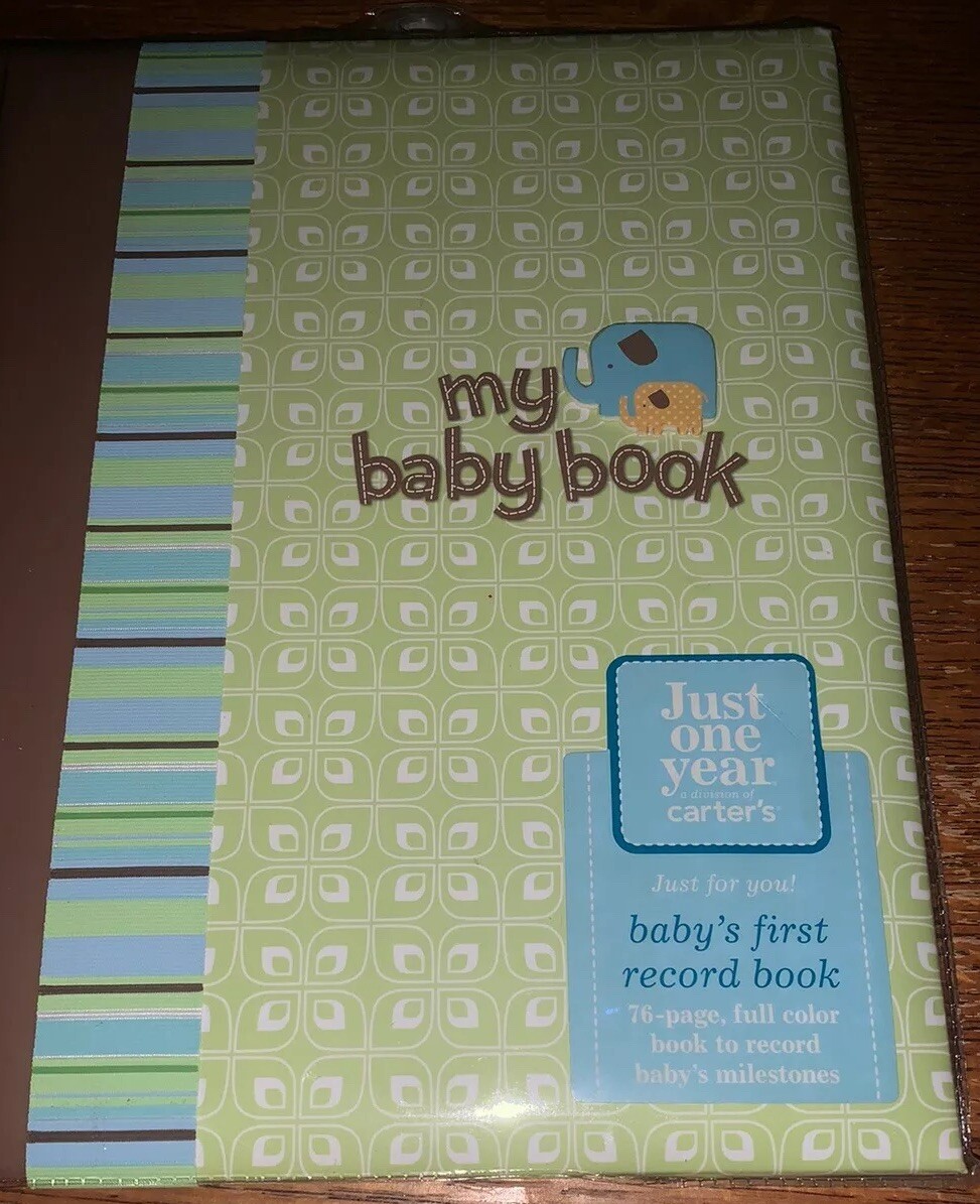 Carter's Just One Year First Baby Record Book Memory Scrapbook