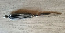 Antico tagliacarte in ottone cromato del I° 900 
