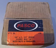  50ea PASCO 28 Toilet Brass Closet Bolt Set With Double Nut  Washer
