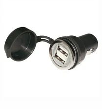 POWER SOCKET DOUBLE USB SEACHOICE 15071 OUTPUT 5 VOLTS 2 AMPS PHONES MP3 IPHONE 