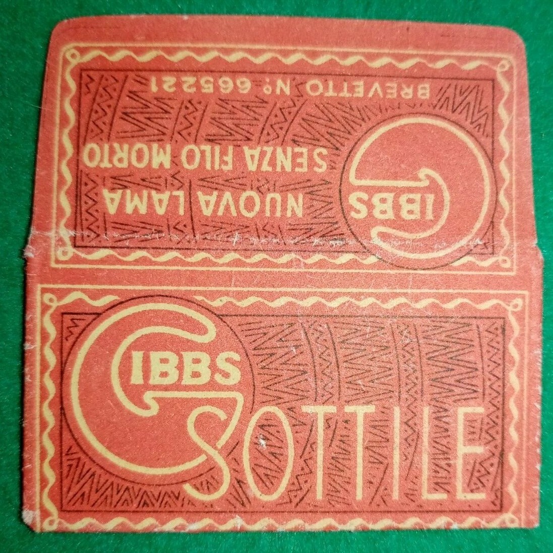  R@RIT@' LAMETTA DA BARBA CON BUSTINA* GIBBS SOTTILE *N.456