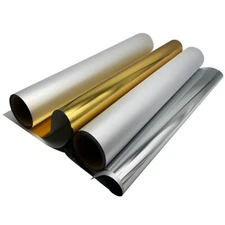 CALCA 13in x 65.6ft DTF Gold/Silver Foil Film Roll,Cold Peel