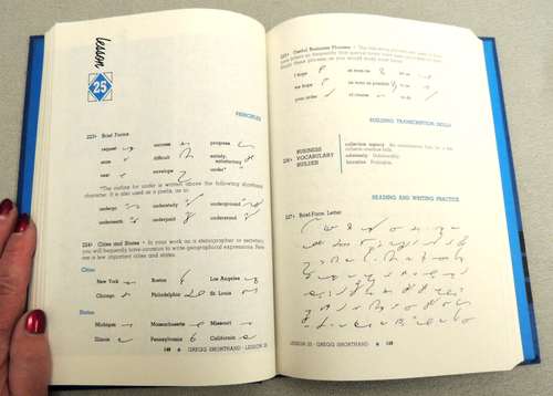 Gregg Shorthand for Colleges Vol. One Diamond Jubilee 1965 HC w Student Transcip - Imagen 7 de 16