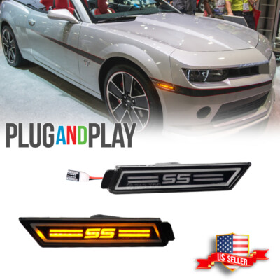 For 2010-2015 Chevy Camaro SS Style Front Reflector Amber LED