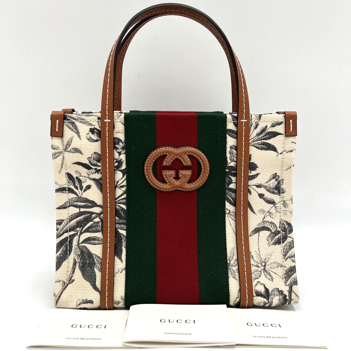 GUCCI Interlocking G Cherie Line Tote Bag Handbag GG 727735 JAPAN