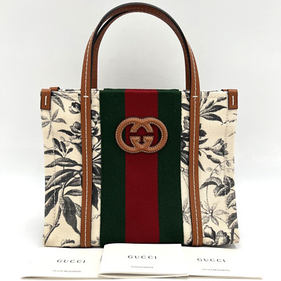 GUCCI Interlocking G Cherie Line Tote Bag Handbag GG 727735 JAPAN