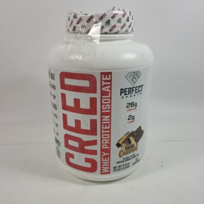 PERFECT Sports, Creed 100% Whey Isolate, Sweetened w/ Stevia 4.4LB Cocoa Carm F2