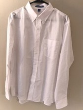 Port Authority Men  s Long Sleeve Button Down Collar White Size M