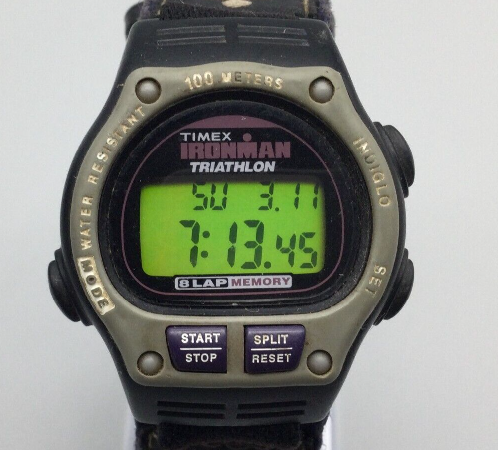 Vintage Timex Ironman Triathlon Watch Women Black Digital 8 Vintage Timex Ironman Triathlon Watch Women Black Digital 8