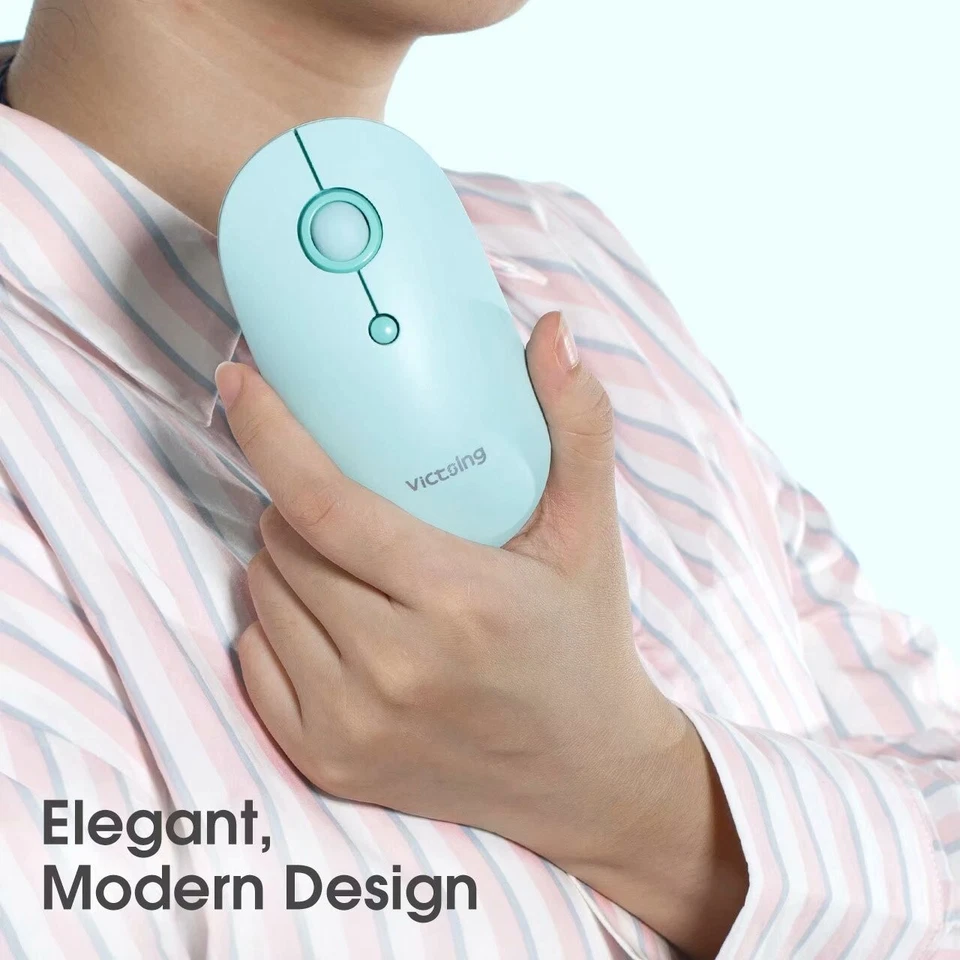 Victsing Wireless Mouse 2.4G USB Slim Ergonomic Optical Silent Mice PC Laptop UK - Image 2 of 4