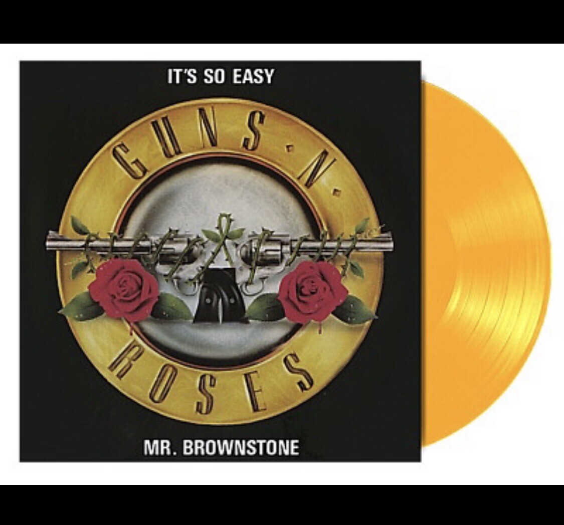 GUNS N' ROSES "It’s So Easy" b/w "Mr Brownstone” 7" Yellow Vinyl Record Sealed