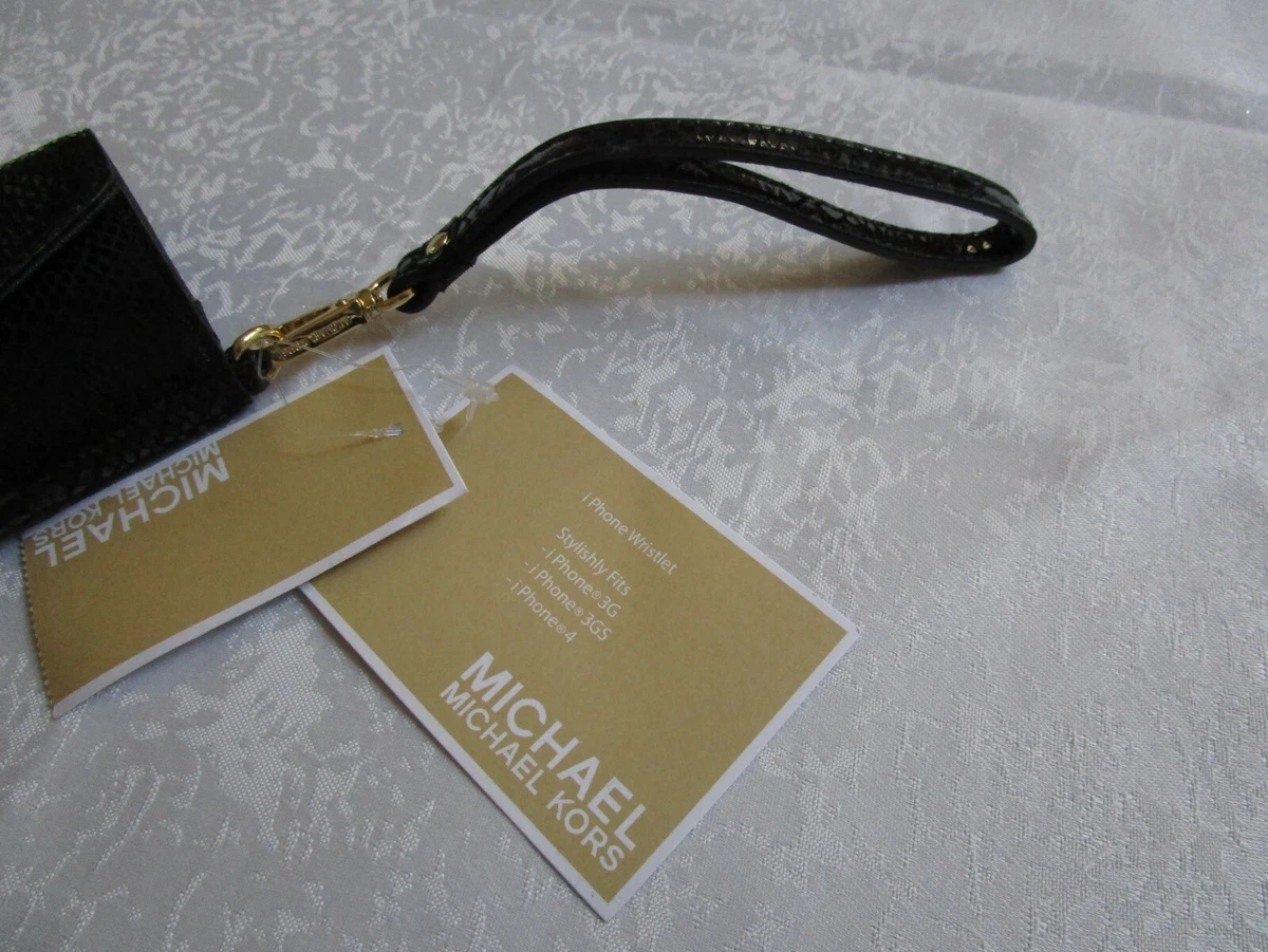 Michael kors sales black iphone wristlet